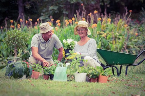 Garden maintenance in Hatton with tidy lawn and trimmed borders
